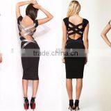 2017 Summer for Women Special Back Cross Straps Sexy Bandage Evening Dress Party Dresses thumbnail-3