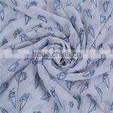 Voile Scarves & Wraps Rectangle White Deep Blue Sailing Boat Scarf Made In China thumbnail-3