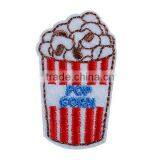 Polyester Appliques DIY Scrapbooking Craft Popcorn White & Red 50mm x 28mm thumbnail-1