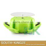 Green Color Open/Close Leg Flower Shape Solar Power Necklace Display Stand thumbnail-1