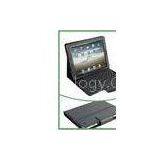 Space - Saving Detachable Black Leather Ipad Carrying Case With Bluetooth Keyboard