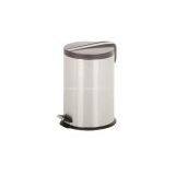 Round Stainless Steel Step-Open Trash Can