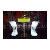 Indoor or Outdoor Illuminated Led Bar Furniture Led Stool Set for Event , Wedding thumbnail-1