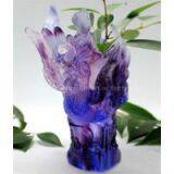 Home Handicrafts Art Glass Phoenix Vase Feng Shui Products