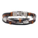 XP-LB-2181 Metal Alloy Leather Bracelet Man for Men