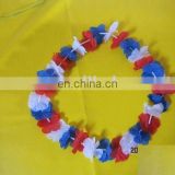 promotion hawaii lei necklace with France flag color