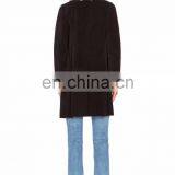 Embroidered Detail Along the Neckline Turkish Women Coat thumbnail-5