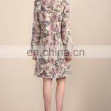 Glorious Design Floral Prints Sheepskin Fur Garment Top Quality Sheep Fur Jacket Ladies Long Fur Dress thumbnail-6