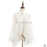 2017 New Summer Sun Cape Beach Towel Three Button Chiffon Gown Ride Car Floral Scarf thumbnail-3