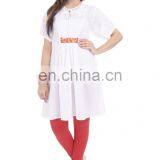 Indian Cotton Handmade Beaded Tunic White Dress Sexy Dress Hippie Boho Dress From India thumbnail-1