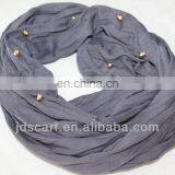 silver scarf jewelry KRP-001# solid color with rivet scarf jewelry