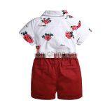Baby Clothes Boy Gentleman Suit Bow Tie Short Sleeve Shorts Summer Two-piece Newborn Baby Boy Clothes thumbnail-4