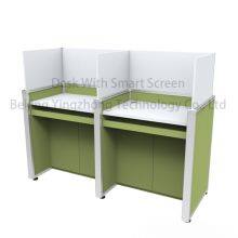 Height-adjustable Computer Desk Workstation Lifting Hidden Screen Language Lab Table Anti-disturb Cubicle Partiton Study Carrel Dividers thumbnail-4