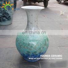 60cmH Chinese Crystalline Glazed Ceramic Tall Floor Vases For Sale