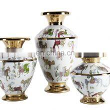 Middle Eastern Style Decorative Plated Tabletop Ceramic Vase for Home Decoration thumbnail-2