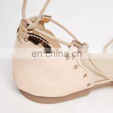Women Point Toe Scalloped Design Lace up Ladies Flat Sandals Shoe thumbnail-3