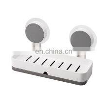 Household Bathroom Double Soap Dish Box Adhesive Wall Mount ABS Plastic Soap Dish Holder thumbnail-1