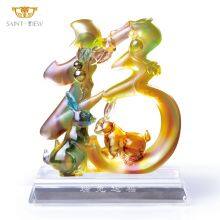 Chinese New Year Crystal Gift Boxes Feng Shui Statue Modern Office Decoration for Desk thumbnail-1