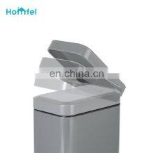 5L Trash Bin Retangular Shape Pedal Soft Close Silver Stainless Steel Color thumbnail-5