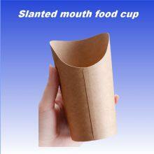 Slant Mouth Kraft Paper Food Cup