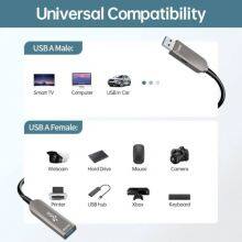 Fiber Optic USB 3.1 AOC-Active Optical Cable,Gen-2,10Gbps,AM to AF thumbnail-4