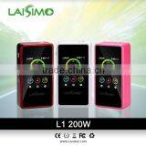 2016 LAISIMO L1 200W TC Box Mod with Big Screen laisimo L1 200watt
