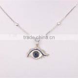 2016 Fashion 925 Sterling Silver Bule Evil Eye Pendant Necklace Jewelry thumbnail-3