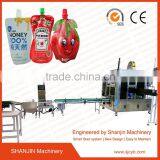 Spout Pouch Juice Filling Machine / Sachet Filling Sealing Capping Machine