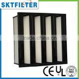 China Supplier Plastic Frame F6-F9 Efficiency V Bank Filter