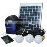 CE RoHS mini 6W 21V solar home lighting system