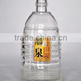 transparent color with decal in 500ml fancy liquor bottles
