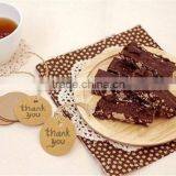 100Pcs/lot 4x4CM Thank You Brown DIY Scrapbooking Kraft Paper Hang Tag Favor Gift Packaging Labels With Jute Twines thumbnail-3