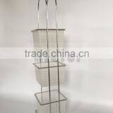 3 Tier Free Stand Caddy With Plastic Basket
