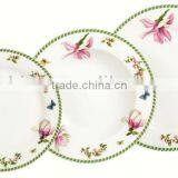 18pcs Porcelain Dinnerware , Porcelain Tableware--round Shape Dinner Set With Full Decal