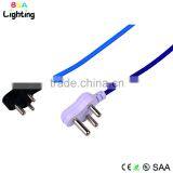 South Africa Male Power Cord Plug With Textile thumbnail-1