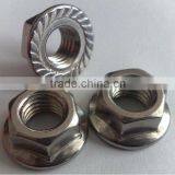 China Zinc plated hex flange nuts DIN 6923