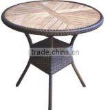 Teak Table Top Outdoor Rattan Table in Different Shape & Size thumbnail-2