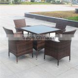 garden furniture/ rattan set 1table with 4chairs/dining table set/outdoor and indoor furniture sets