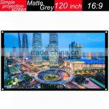 Shenzhen Factory Matte Grey 16:9 120 Inch Black Projection Screen Fabric
