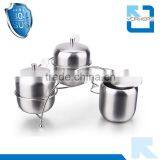 3 Pieces of 304 Stainless Steel Seasoning Pot & Spice Jar Set