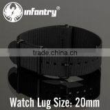Infantry Military Nato Strong Black 20mm Nylon Black Watch Straps thumbnail-2