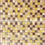 manufacturer of broken crystal glass mosaic tile for bathroom decorate