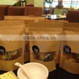 Window Kraft Paper Stand up Pouch With Zipper thumbnail-1