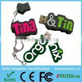 Soft PVC Rubber Logo Design Flash USB Key