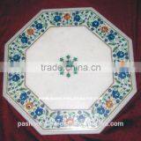 White Marble Inlay Coffee/Dining Table Tops