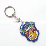 Wholesale Letter Printing Funny Soft Rubber Key Chain Metal Animal Key Ring Manufacture thumbnail-2