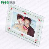 Customed DIY Photo L230*H180*W5mm Mirror Edge Sublimation Photos Printed on Glass