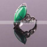 Hot Sale Natural Turquoise Tibetan Silver Ring thumbnail-4