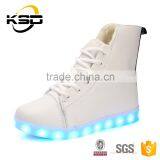 2016 High Neck Warm Shoes For Men Leather LED Light Up Shoe