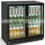 Two Glass Doors Black Bar Fridge/refrigerator(CE Approval) thumbnail-1
